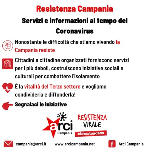 Resistenza Campania: servizi e informazioni al tempo del Coronavirus