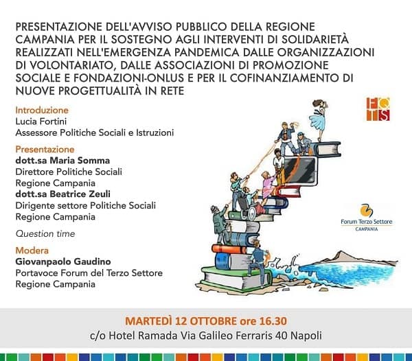 Solidarietà nella pandemia presentazione avviso pubblico Regione Campania